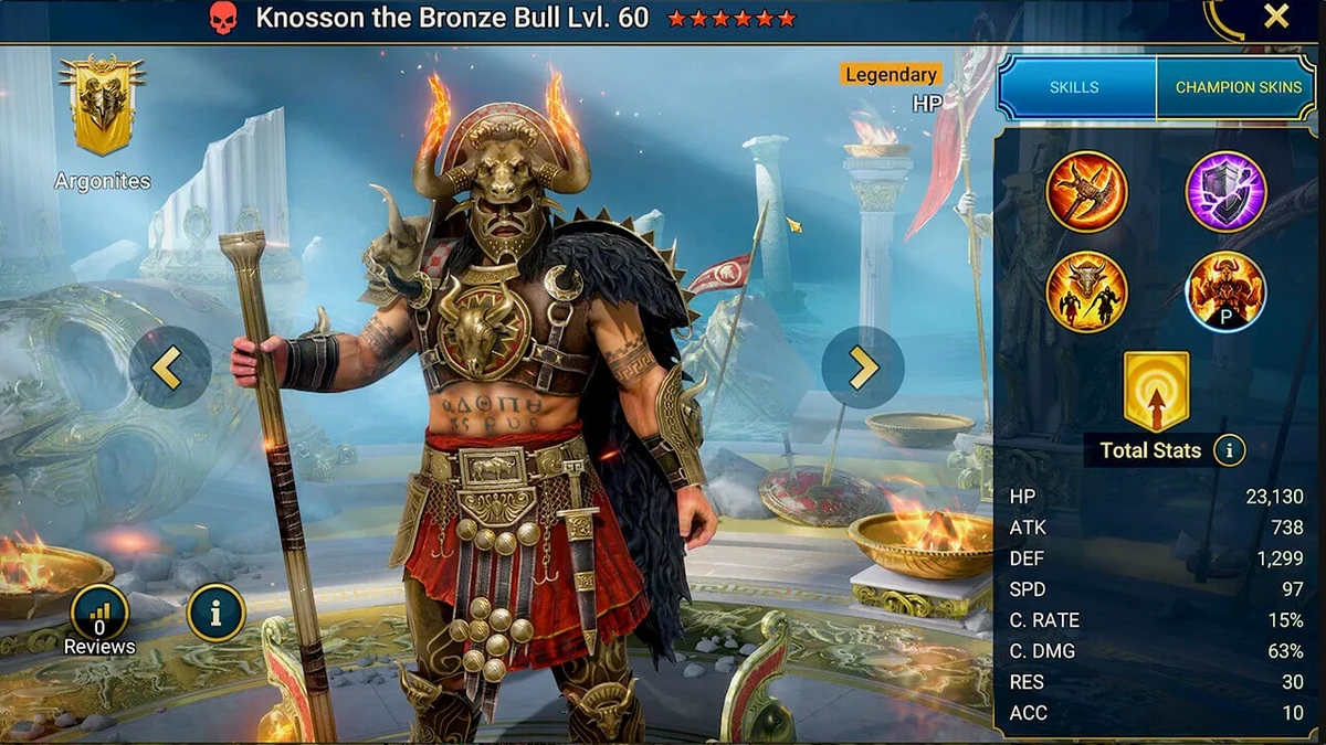 raid shadow legends best knosson build