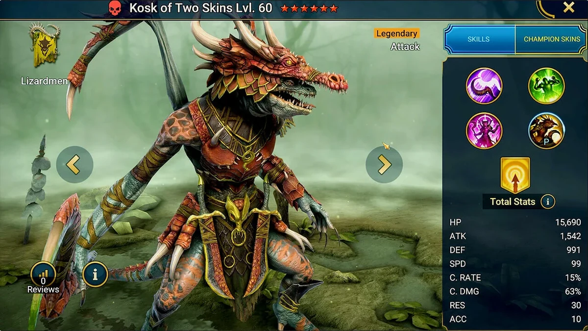 raid shadow legends best kosk build