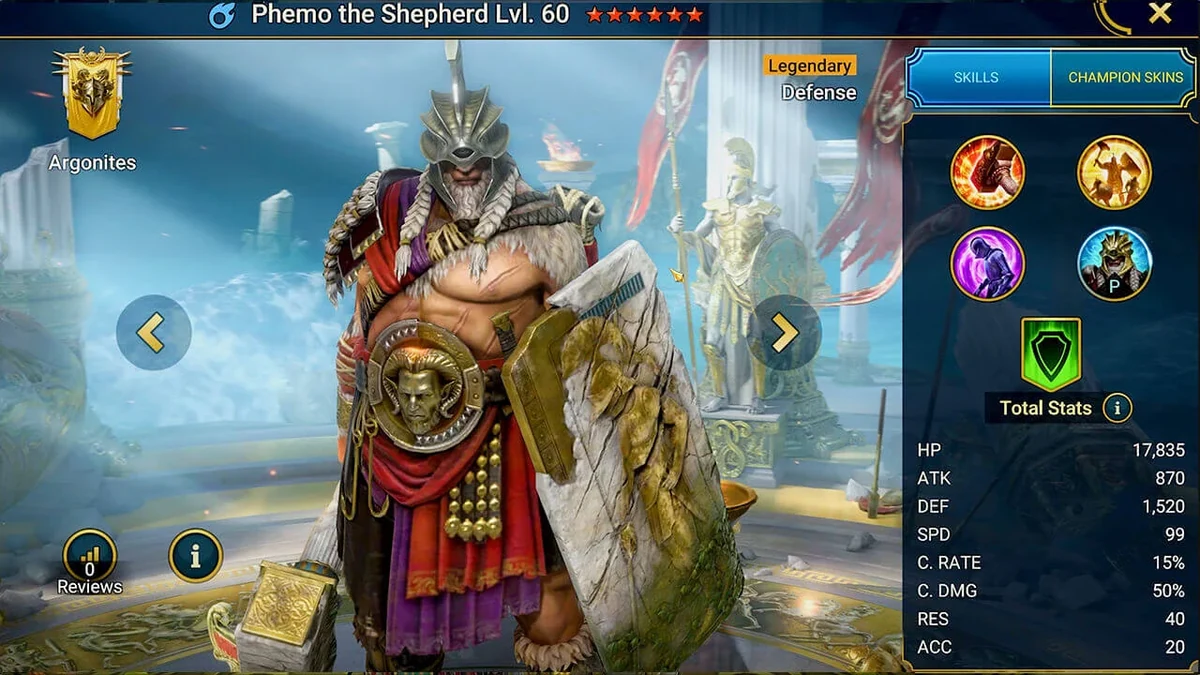 raid shadow legends best phemo build