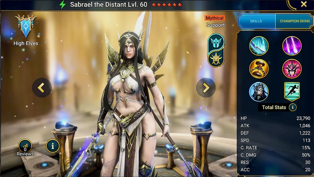 raid shadow legends best sabrael base build