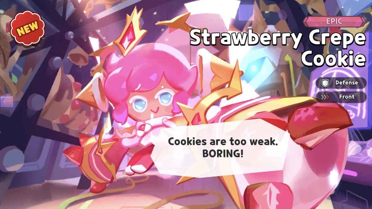 strawberry crepe cookie build