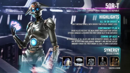 swgoh best 50r-t build