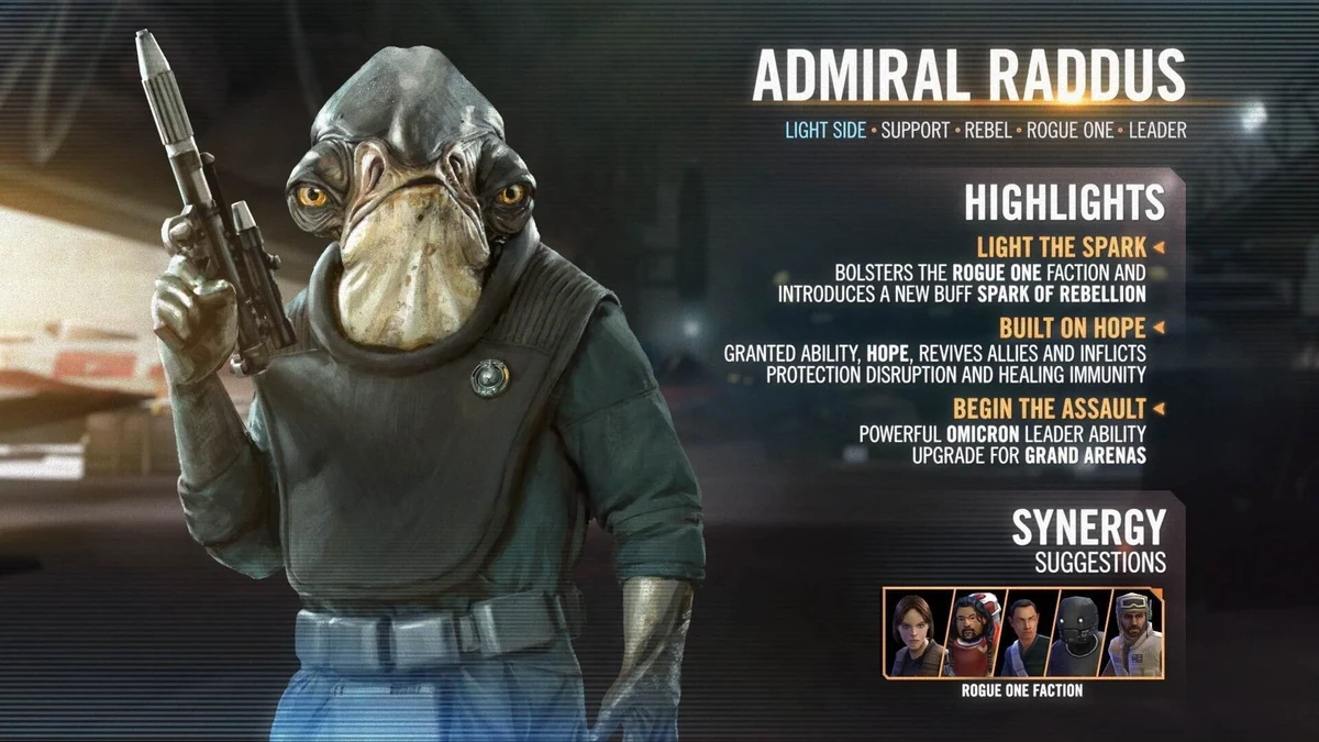 swgoh best admiral raddus build