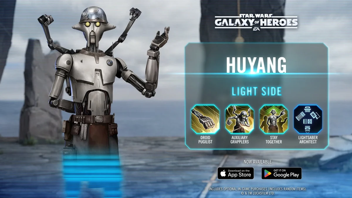swgoh best huyang buil