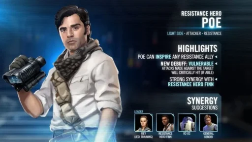swgoh resistance hero poe best build