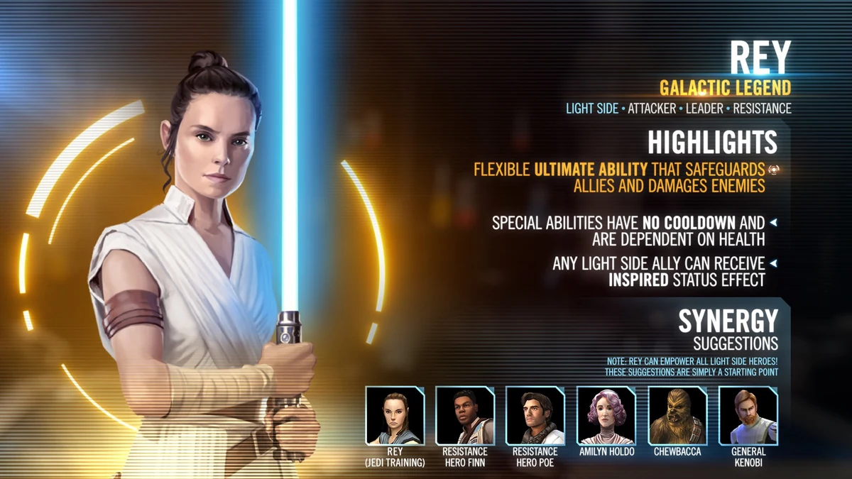 swgoh rey best build