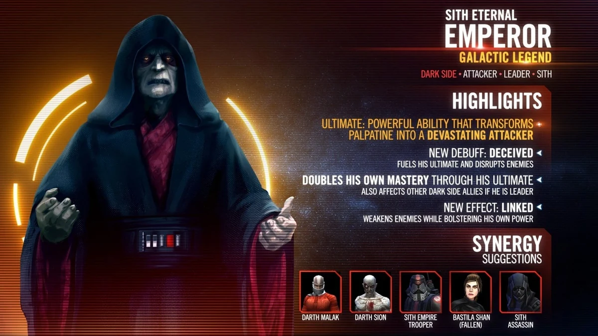 swgoh sith eternal emperor best build