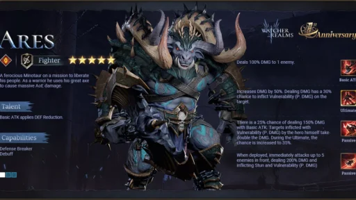 watcher of realms best ares build