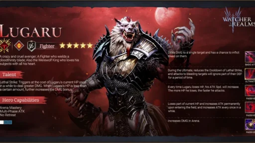 watcher of realms best lugaru build
