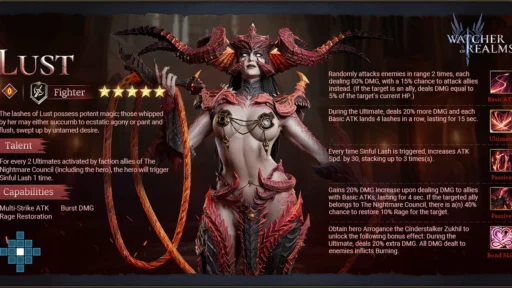 watcher of realms best lust build