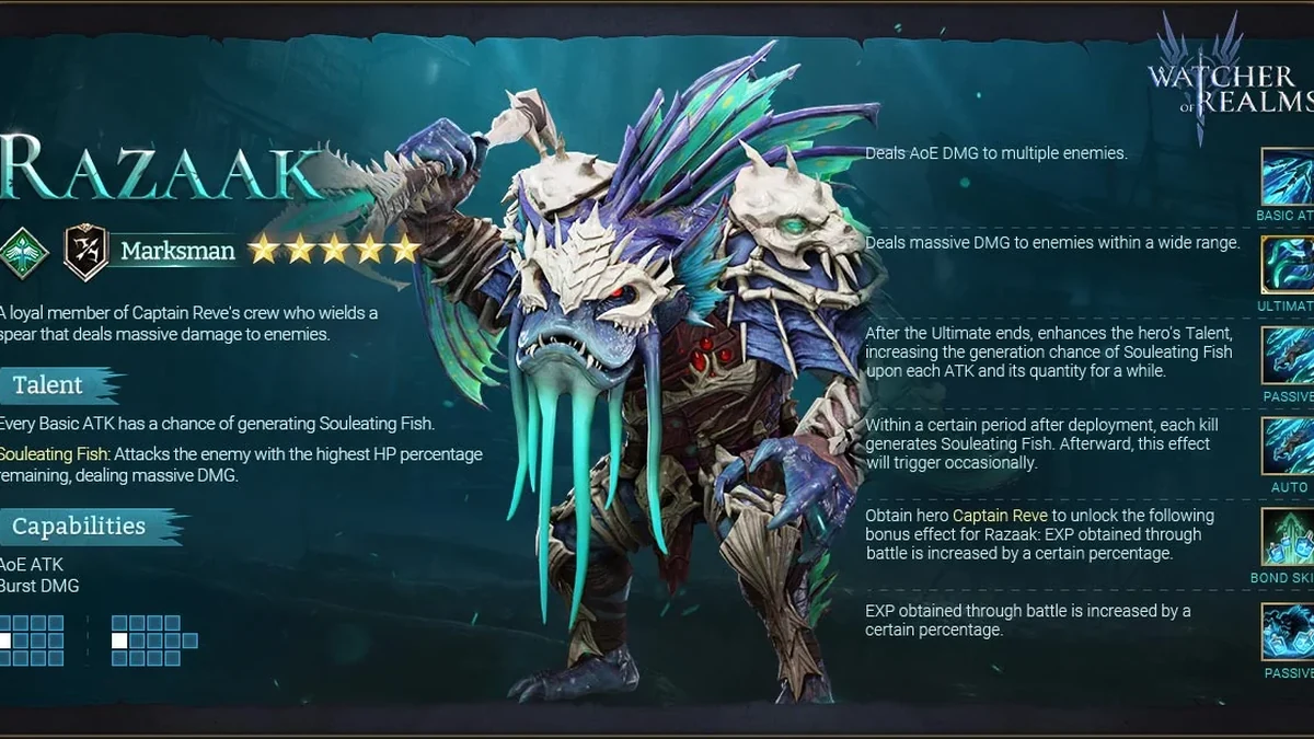watcher of realms best razaak build