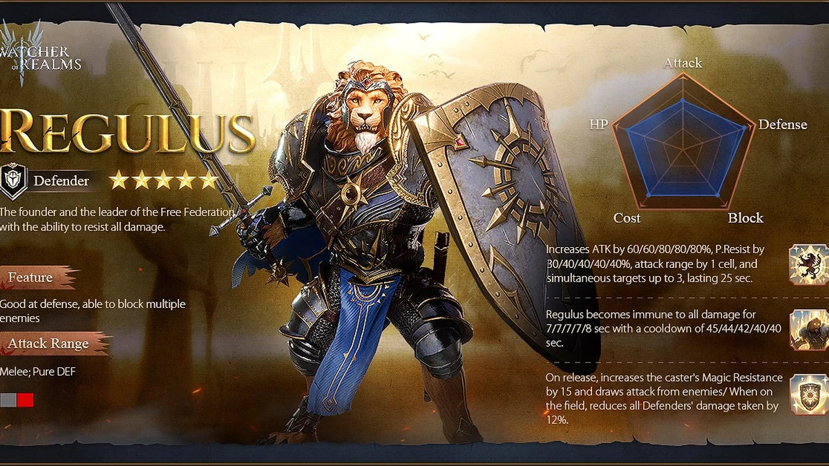 watcher of realms best regulus build