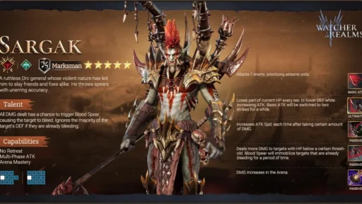 watcher of realms best sargak build