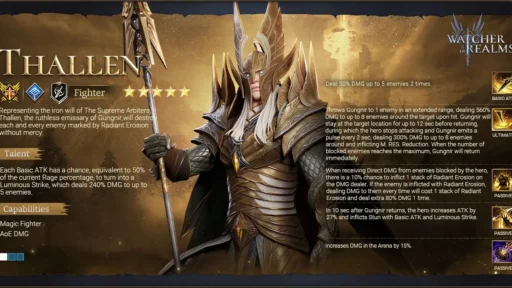 watcher of realms best thallen build