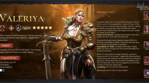 watcher of realms best valeriya build